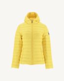 Cloe Light Yellow Hooded Lightweight Down Jacket